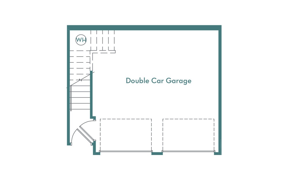 C2 - 2 bedroom floorplan layout with 2.5 bathrooms and 1007 square feet (garage)