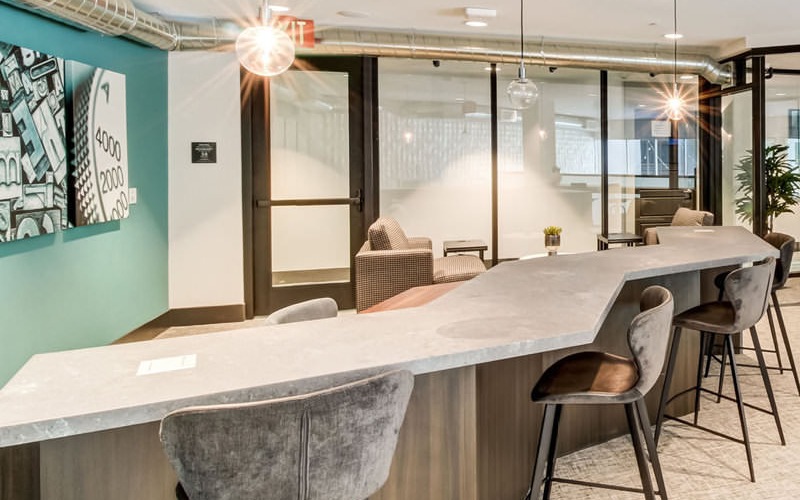 spacious clubhouse kitchen