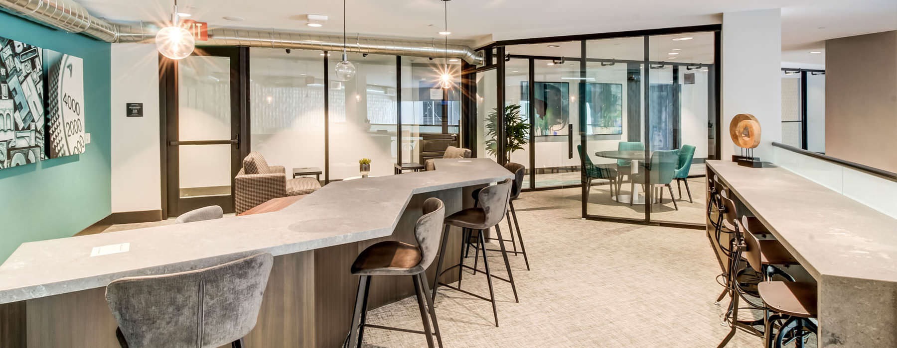 spacious clubhouse kitchen